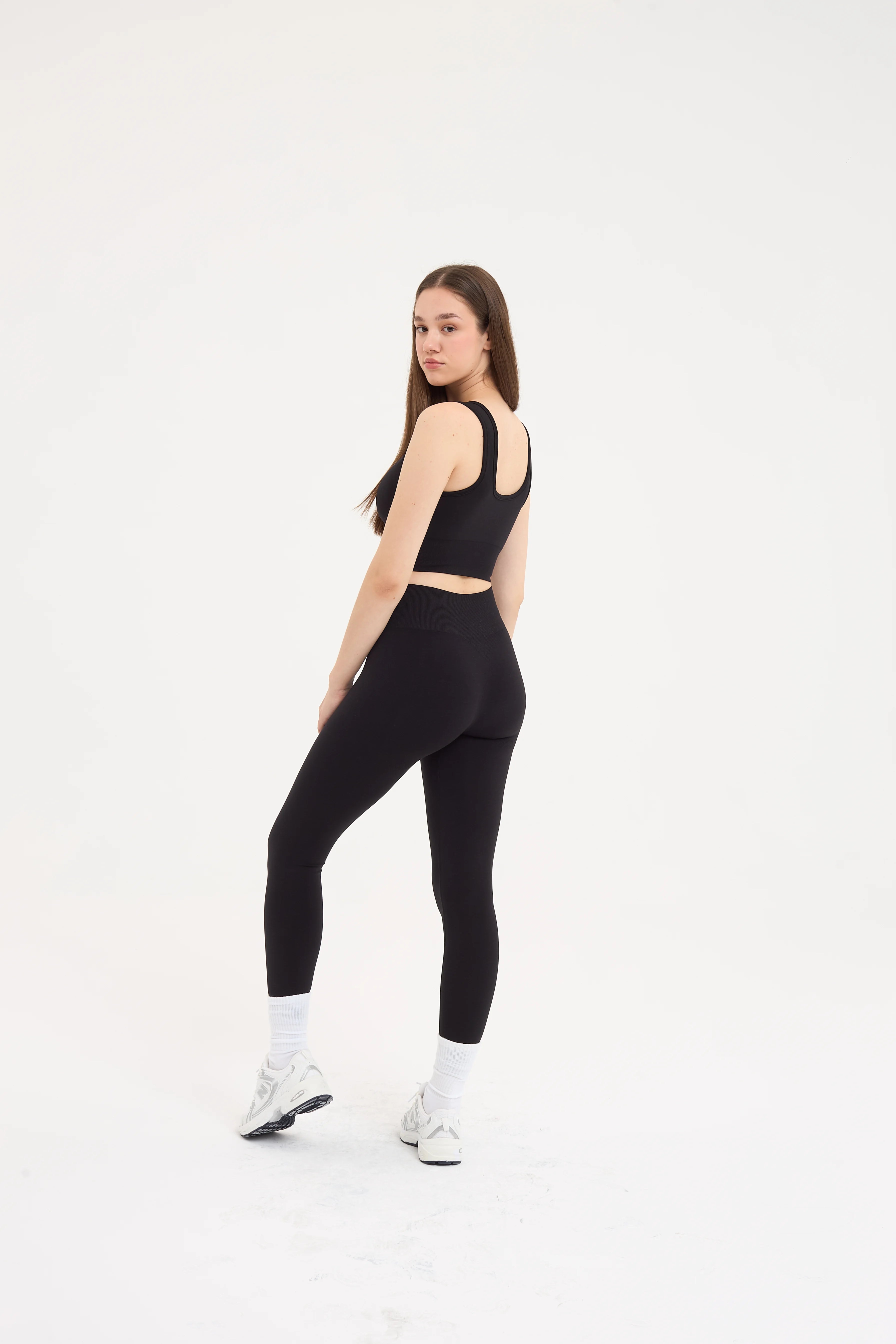 Essential Toparlayıcı Seamless Tayt Siyah