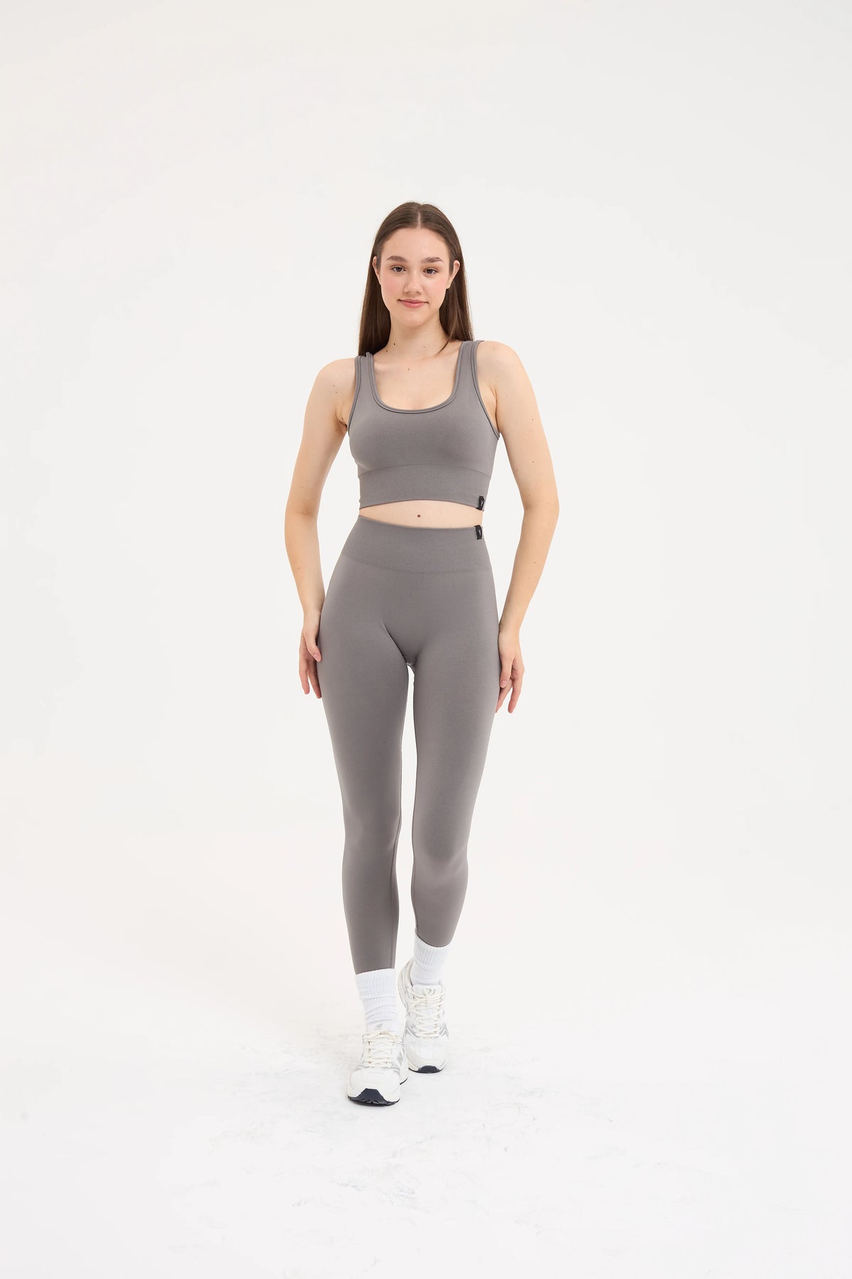 Essential Toparlayıcı Seamless Tayt Gri