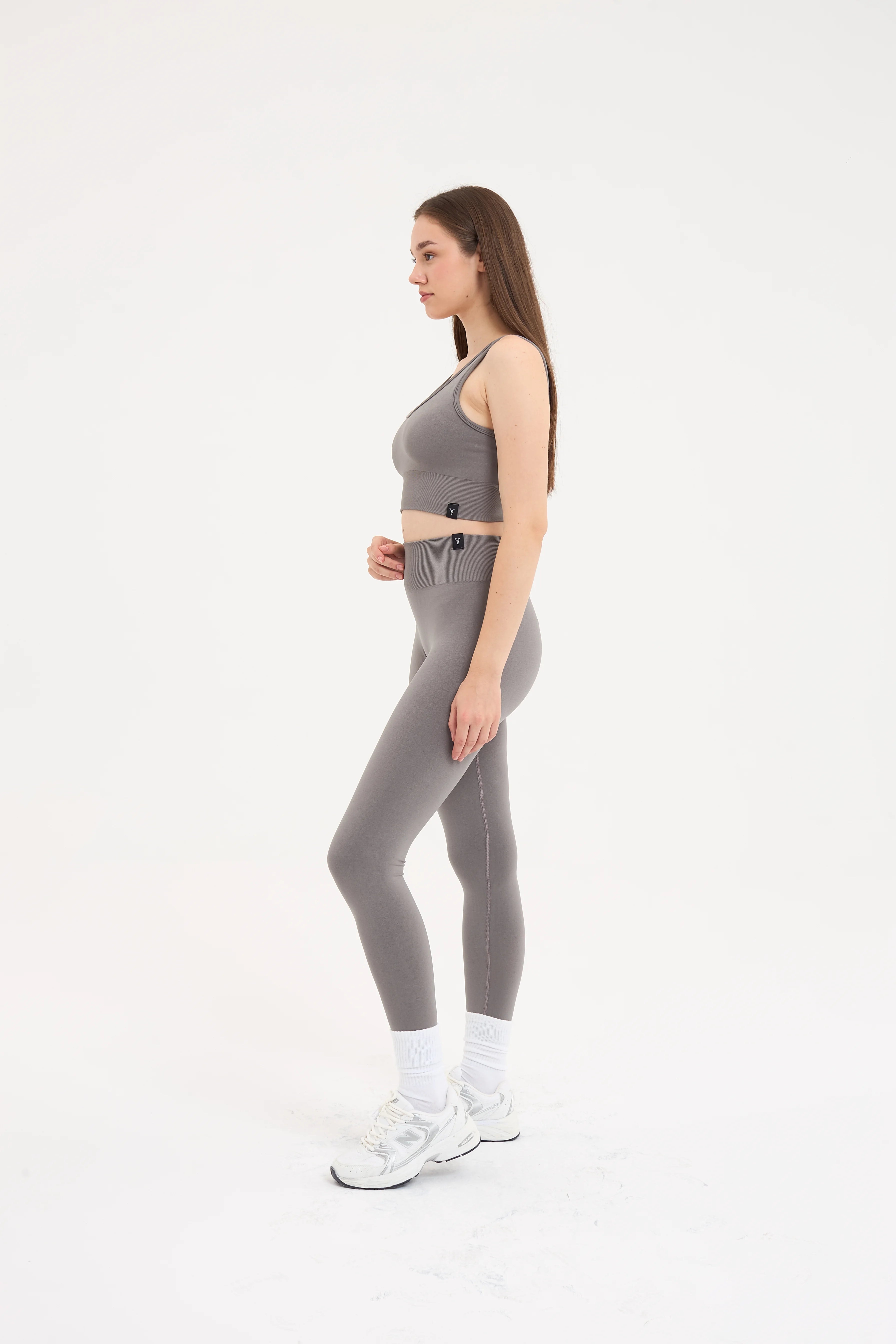 Essential Toparlayıcı Seamless Tayt Gri