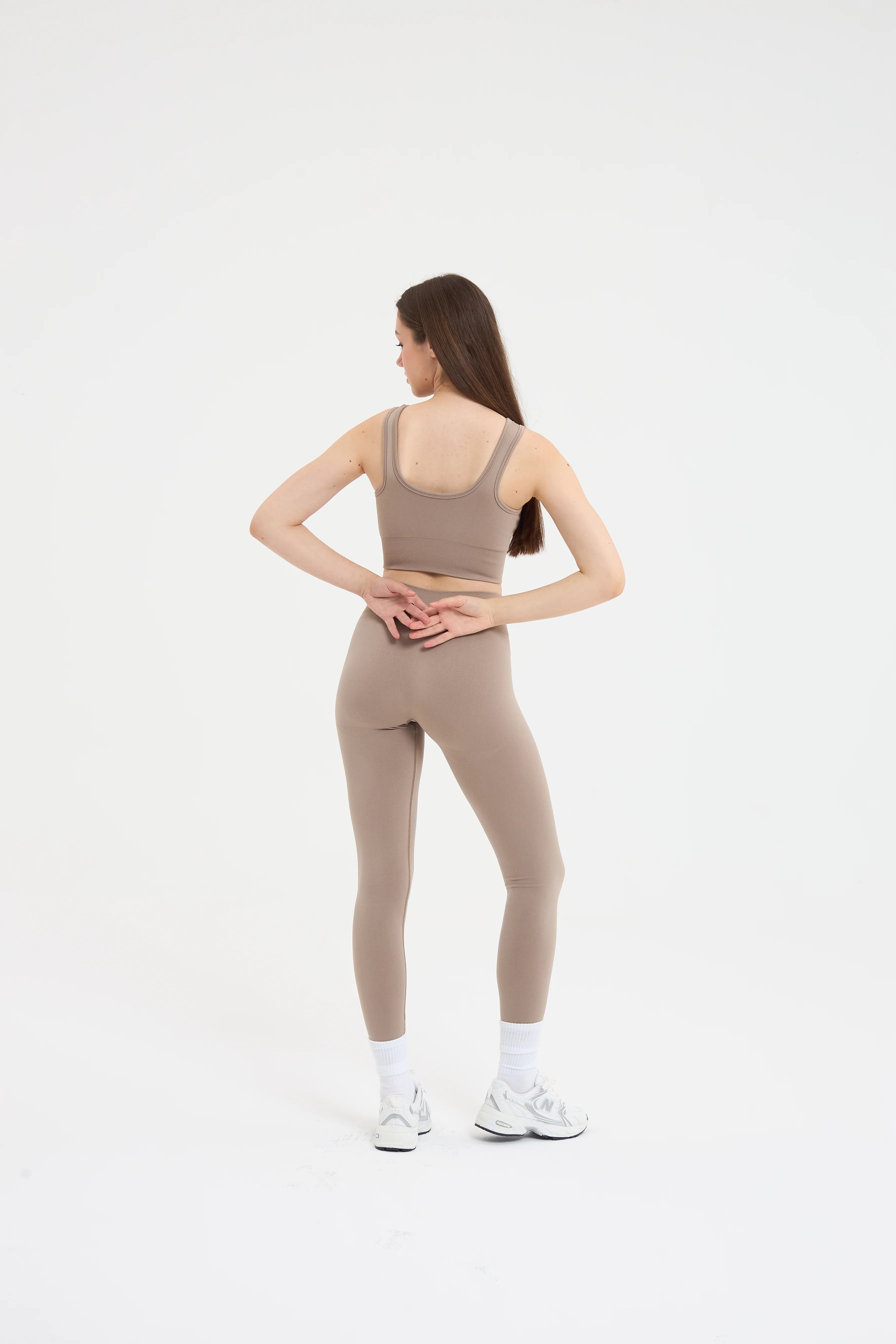 Essential Toparlayıcı Seamless Tayt Bej