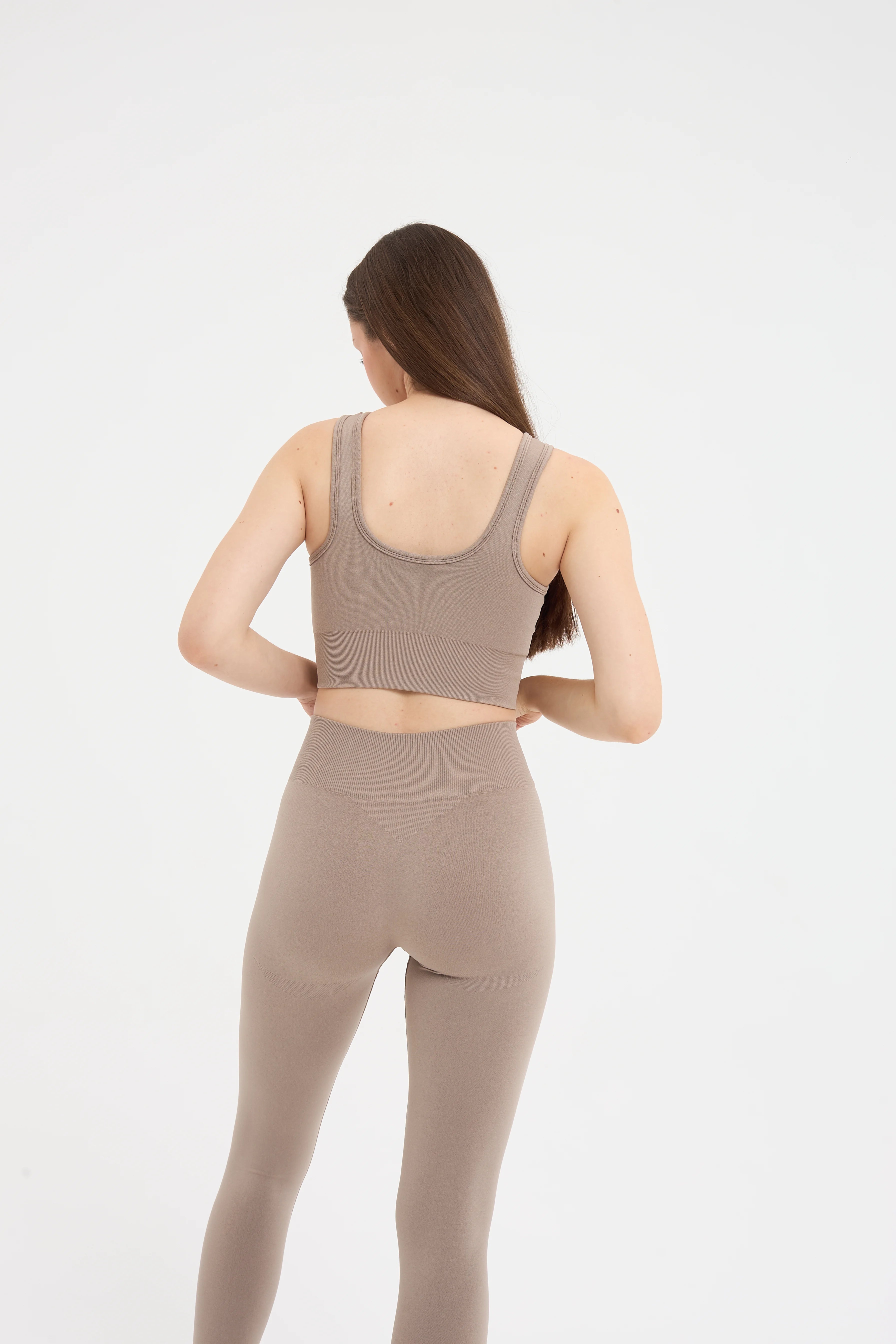 Essential Toparlayıcı Seamless Tayt Bej