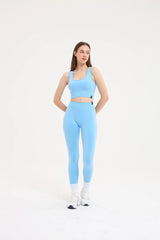 Essential Askılı Crop Top Büstiyer Bebek Mavisi
