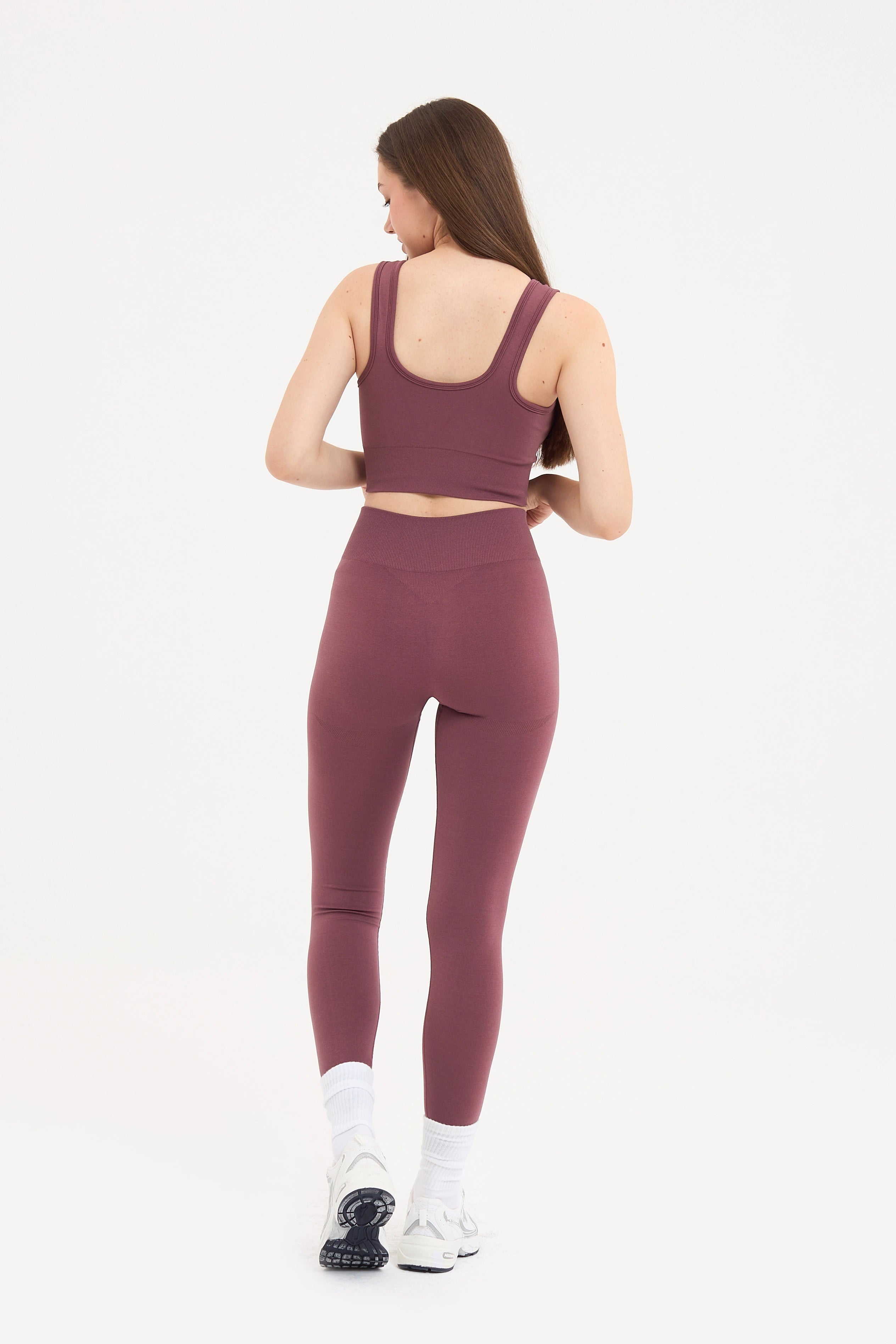 Essential Toparlayıcı Seamless Tayt Mürdüm