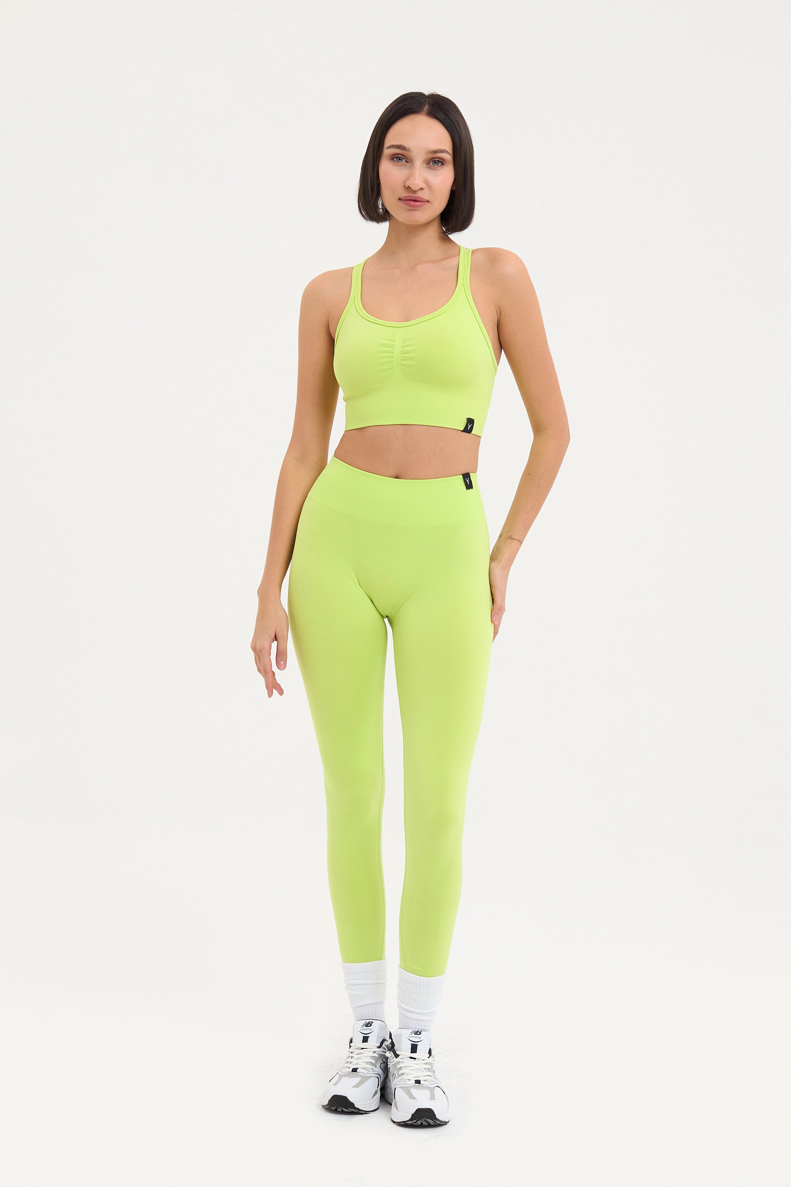 Sally Yüksek Bel, Toparlayıcı Seamless Tayt Neon