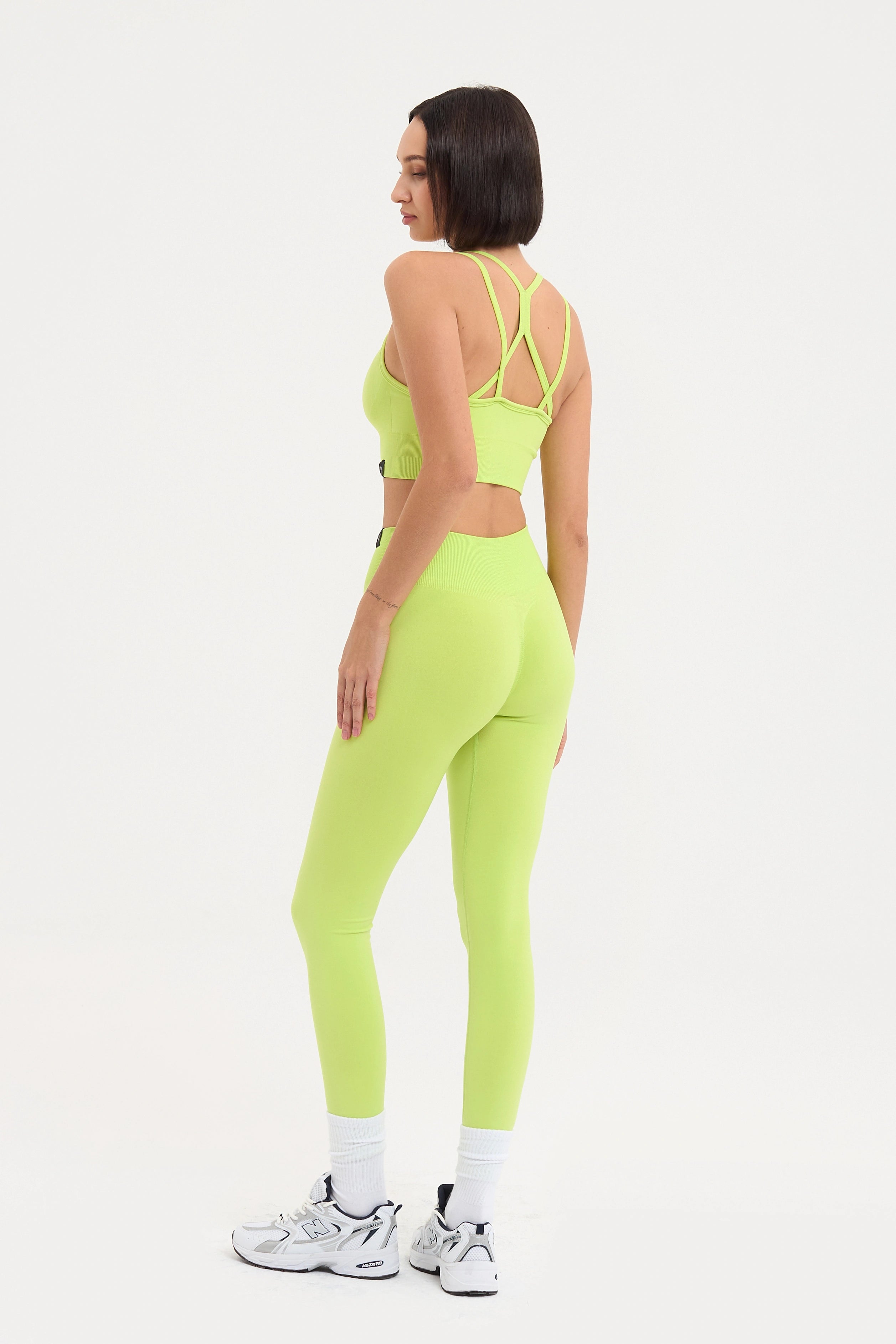 Sally Yüksek Bel, Toparlayıcı Seamless Tayt Neon