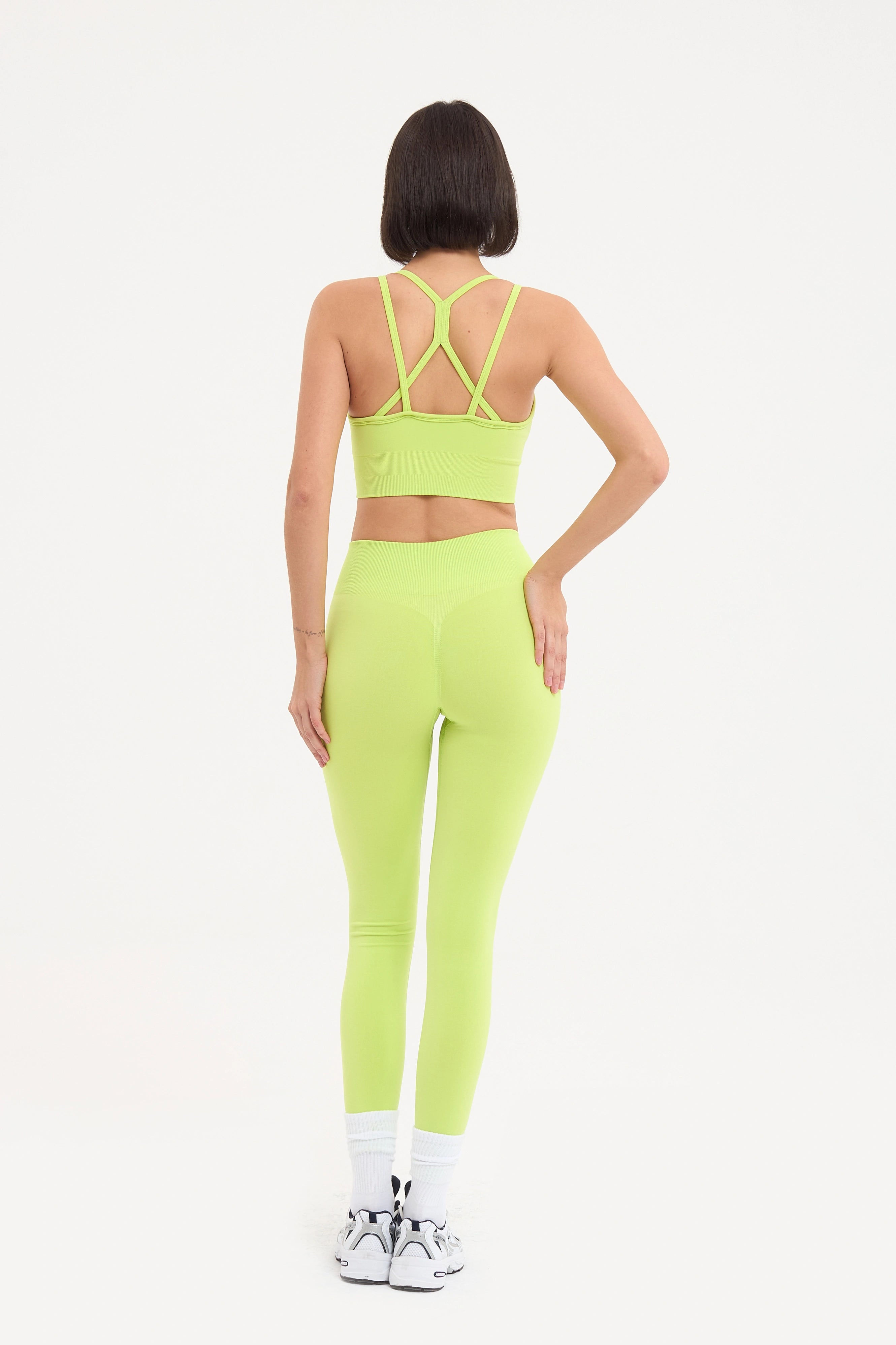 Sally Yüksek Bel, Toparlayıcı Seamless Tayt Neon