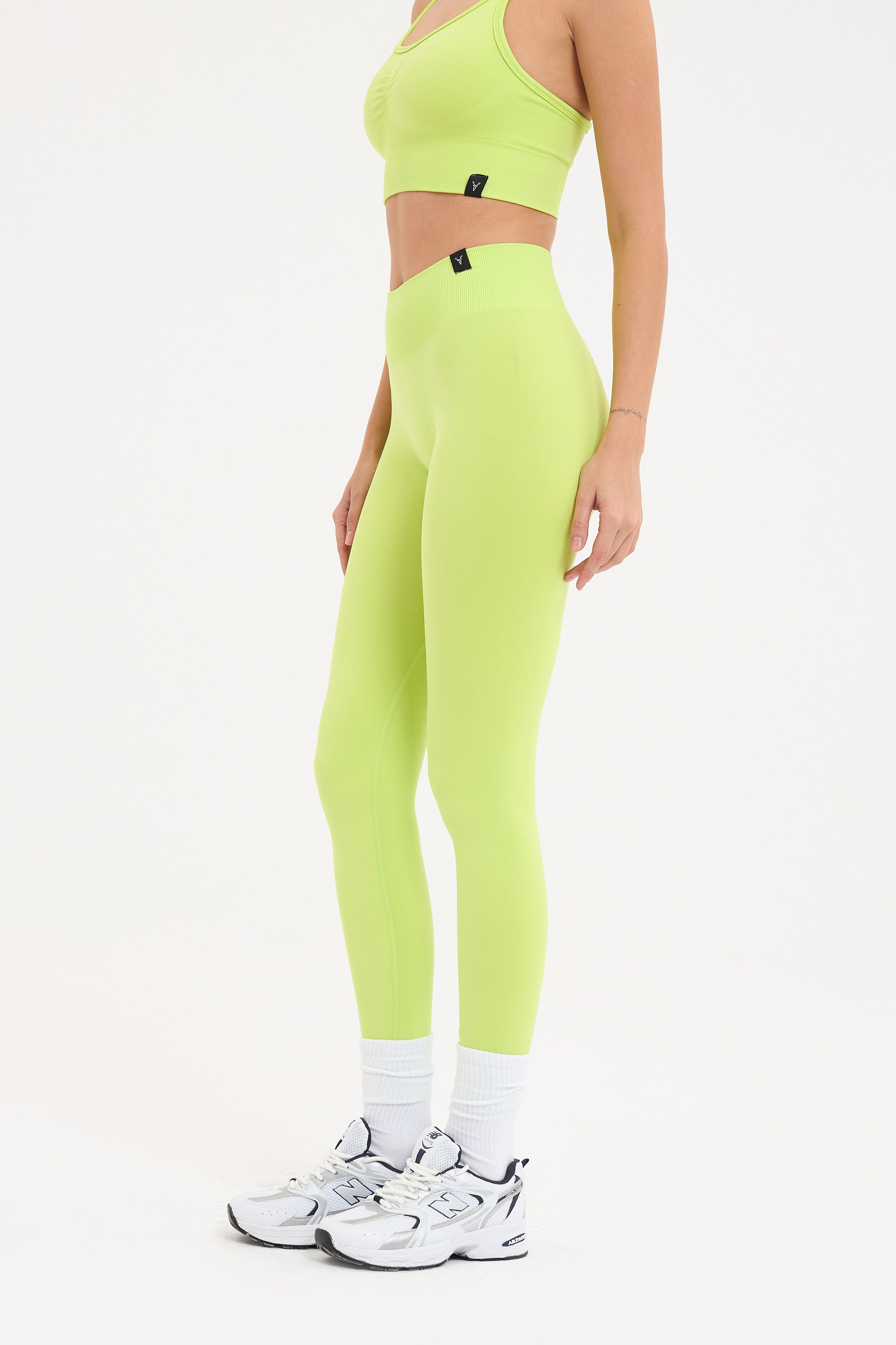 Sally Yüksek Bel, Toparlayıcı Seamless Tayt Neon