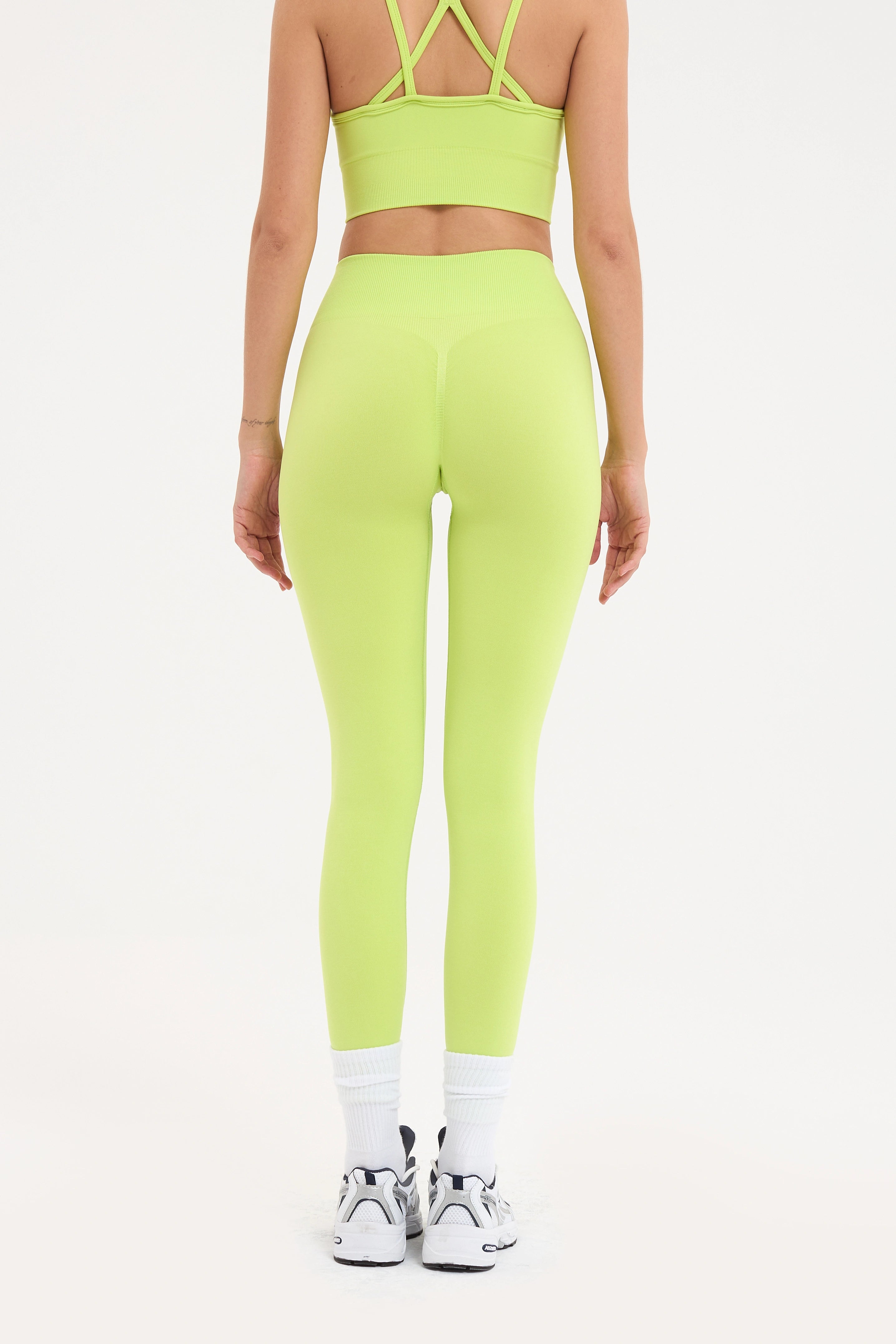 Sally Yüksek Bel, Toparlayıcı Seamless Tayt Neon
