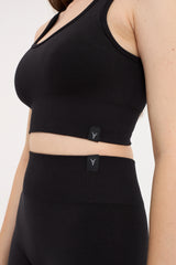 Essential Askılı Crop Top Büstiyer Siyah