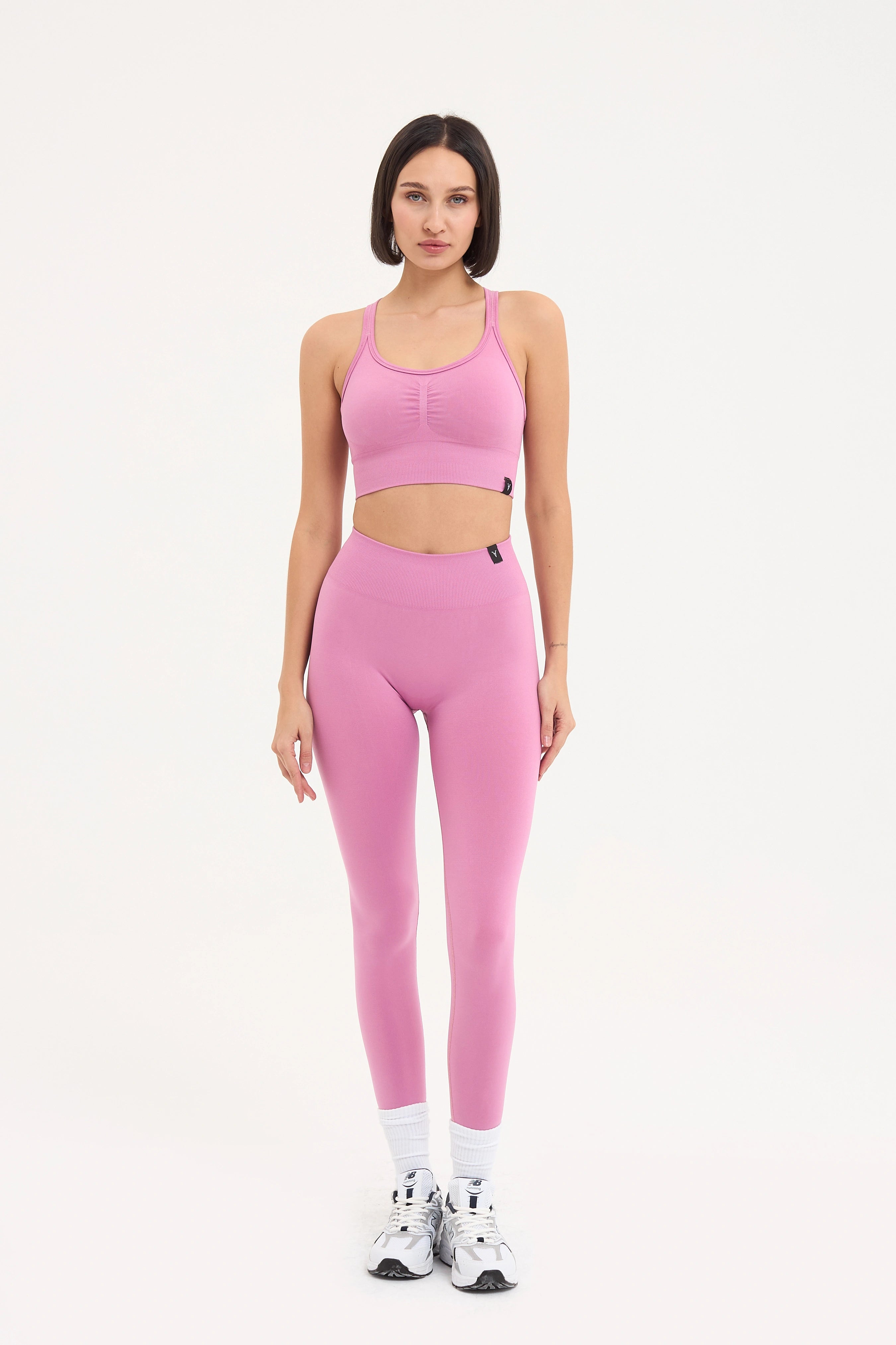 Sally Yüksek Bel, Toparlayıcı Seamless Tayt Pembe