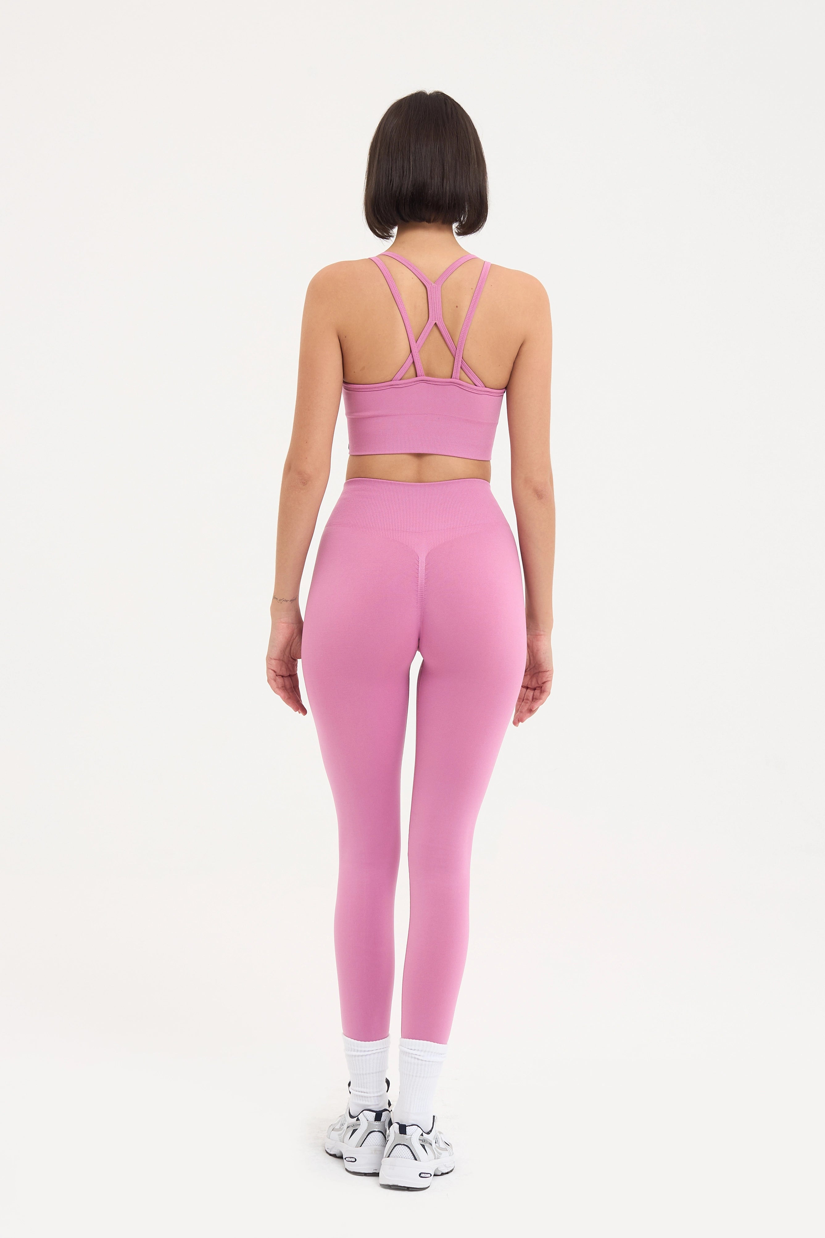 Sally Yüksek Bel, Toparlayıcı Seamless Tayt Pembe