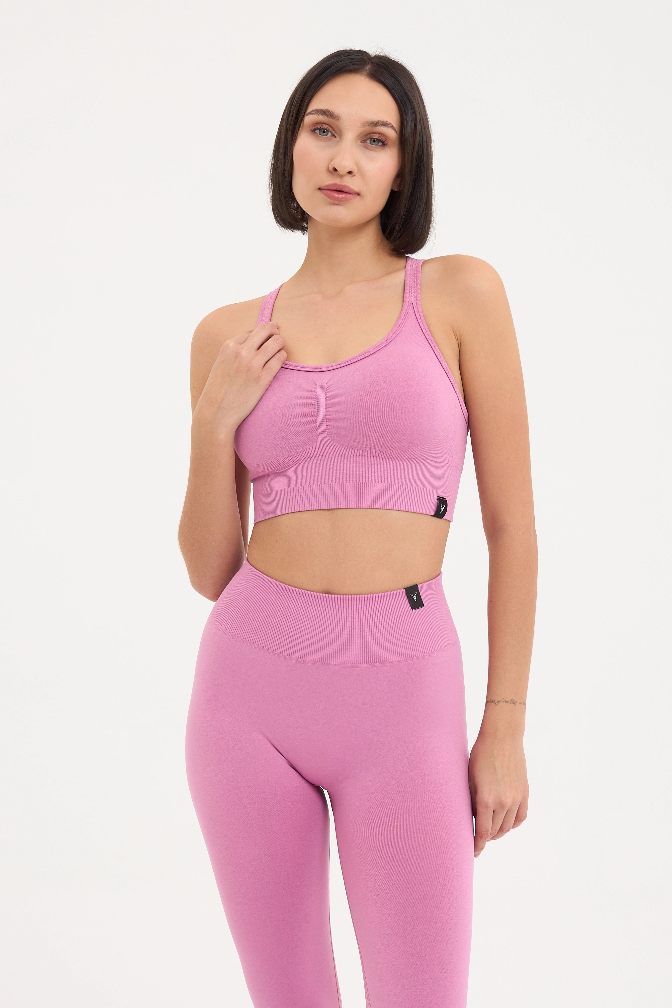Sally Yüksek Bel, Toparlayıcı Seamless Tayt Pembe