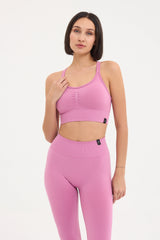 Sally Yüksek Bel, Toparlayıcı Seamless Tayt Pembe