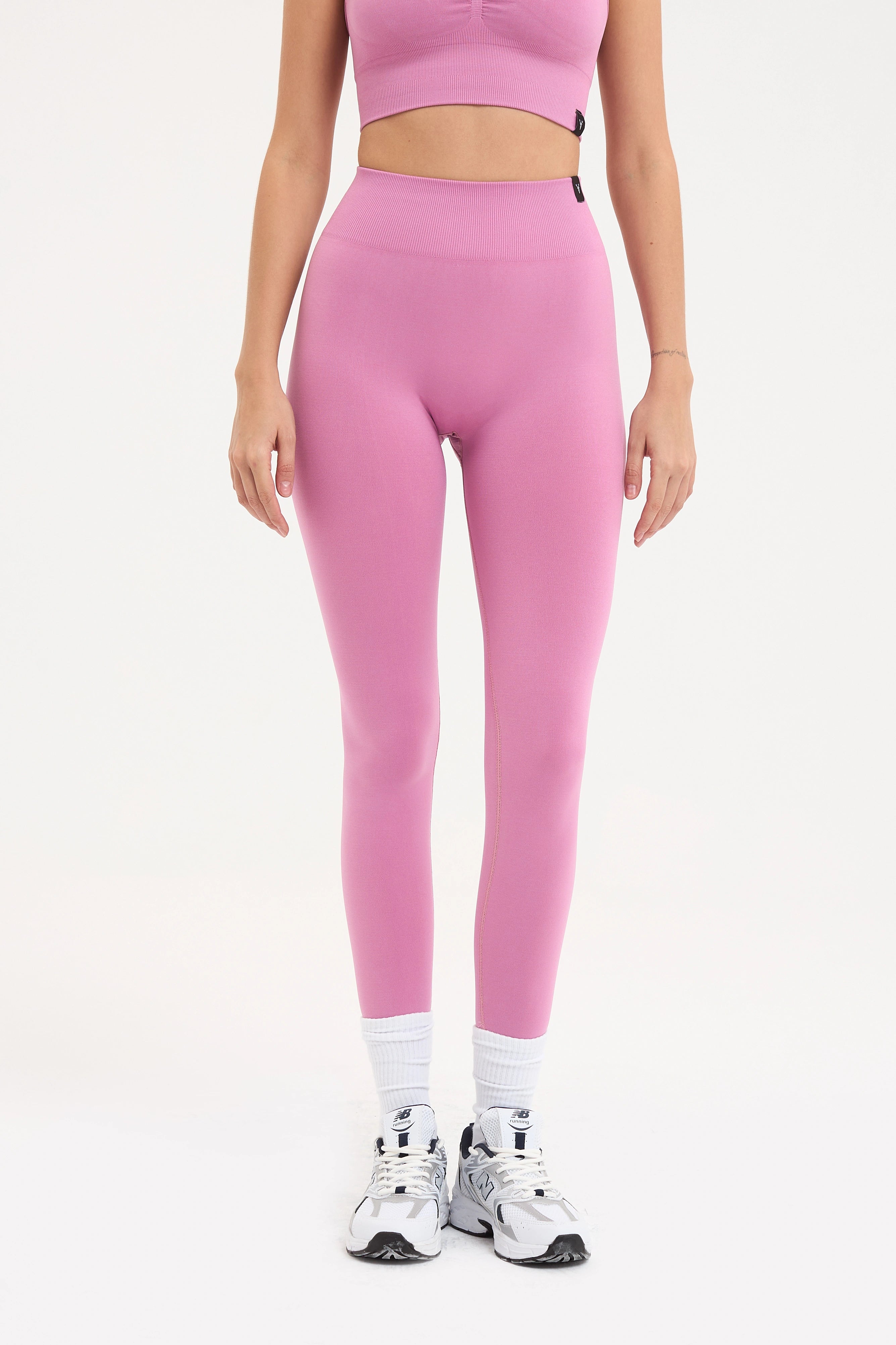 Sally Yüksek Bel, Toparlayıcı Seamless Tayt Pembe