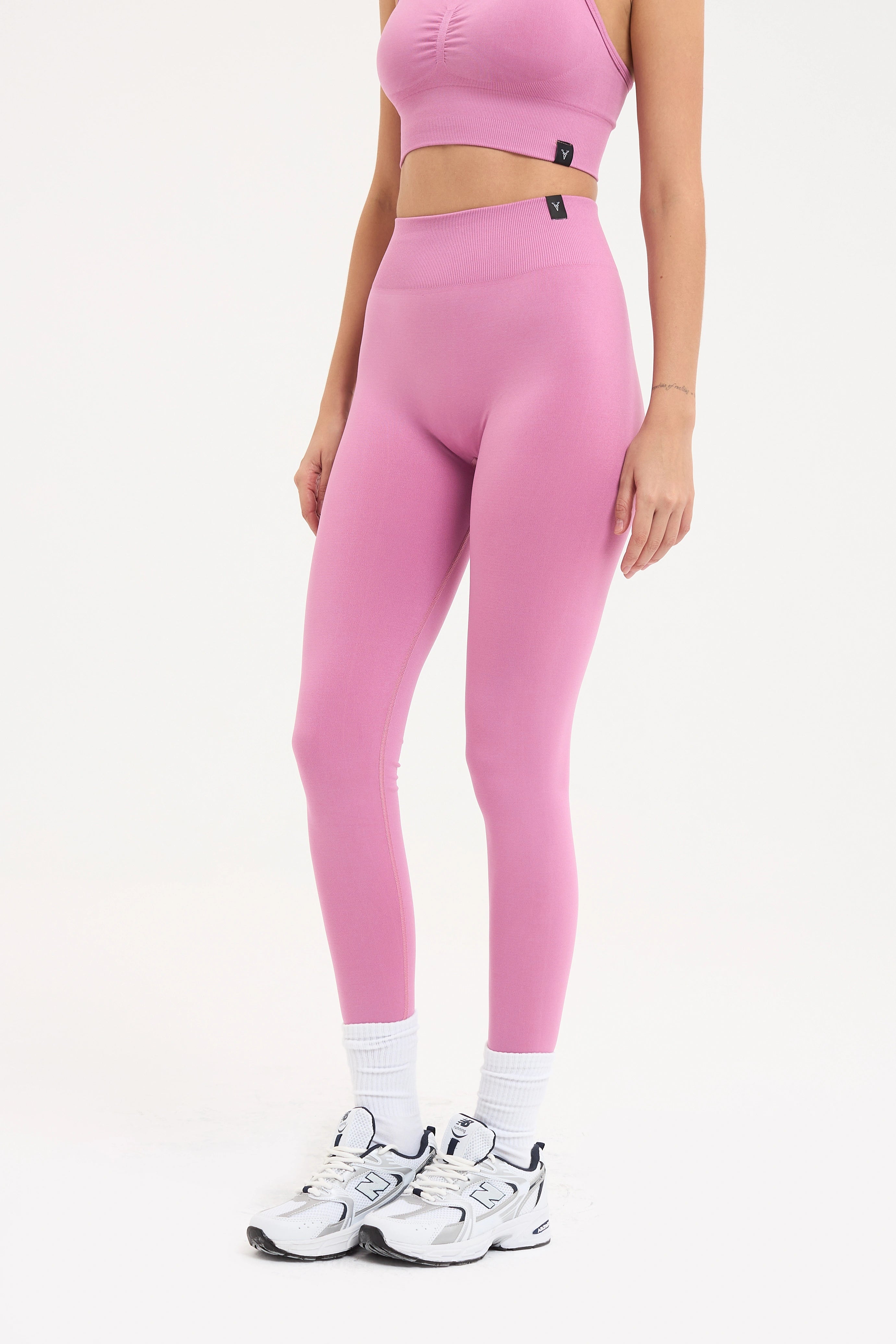 Sally Yüksek Bel, Toparlayıcı Seamless Tayt Pembe