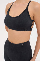 Glowfit Sırt Detaylı Askılı Bra Siyah