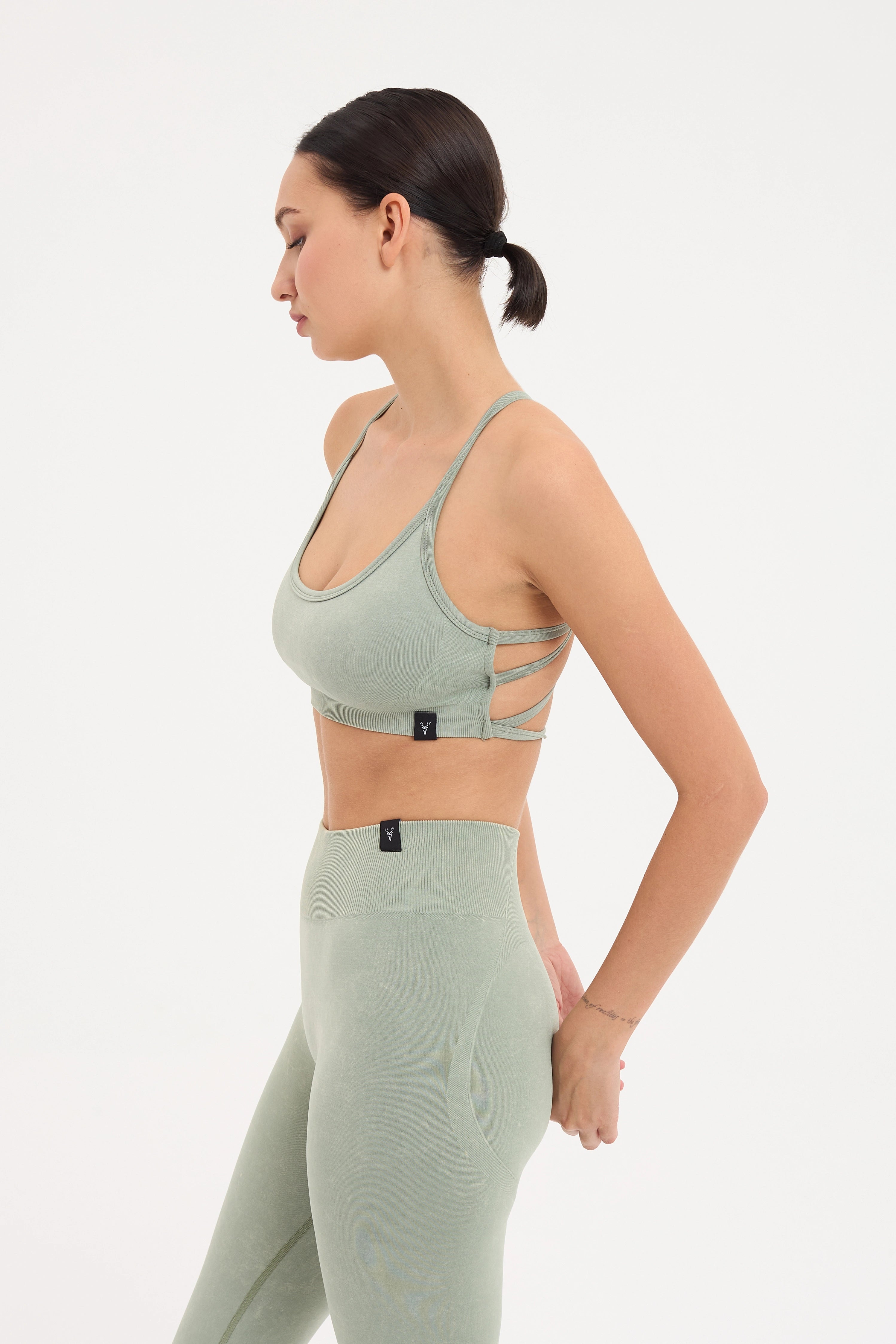 Glowfit Toparlayıcı Seamless Tayt Yeşil