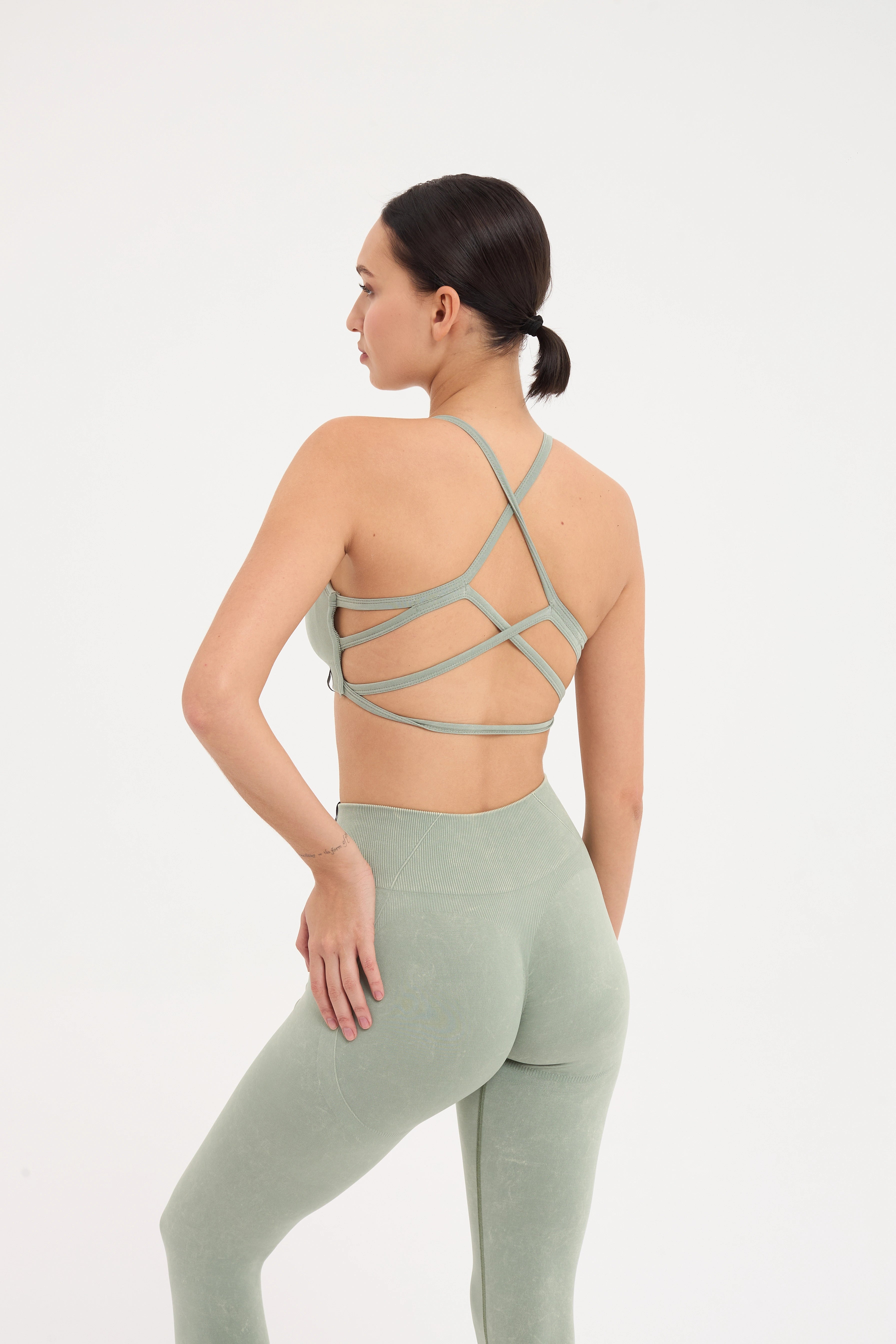Glowfit Toparlayıcı Seamless Tayt Yeşil