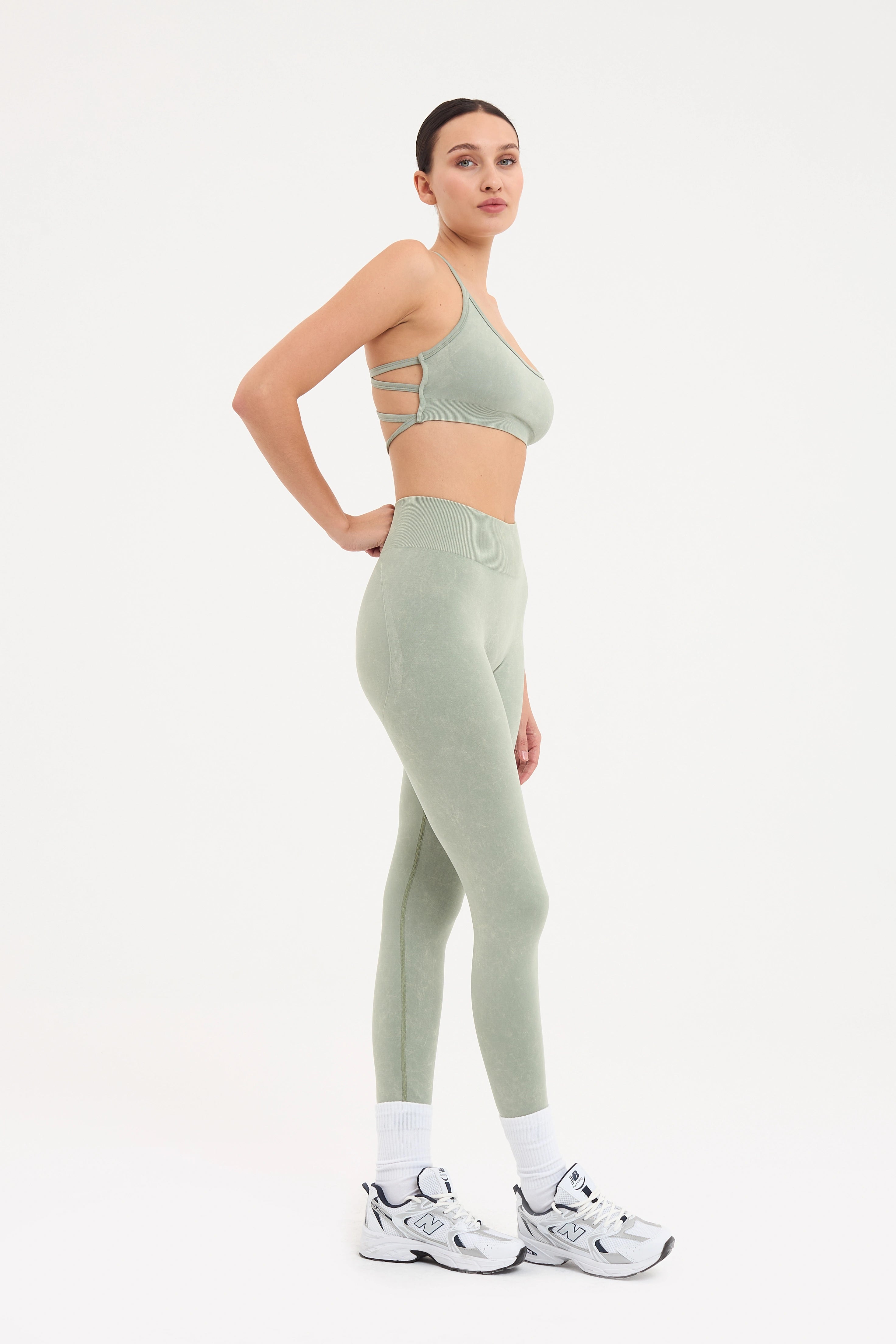 Glowfit Toparlayıcı Seamless Tayt Yeşil