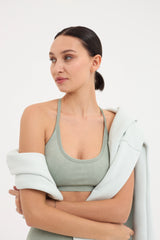 Glowfit Sırt Detaylı Askılı Bra Yeşil