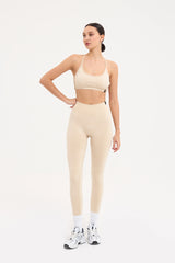 Glowfit Toparlayıcı Seamless Tayt Bej