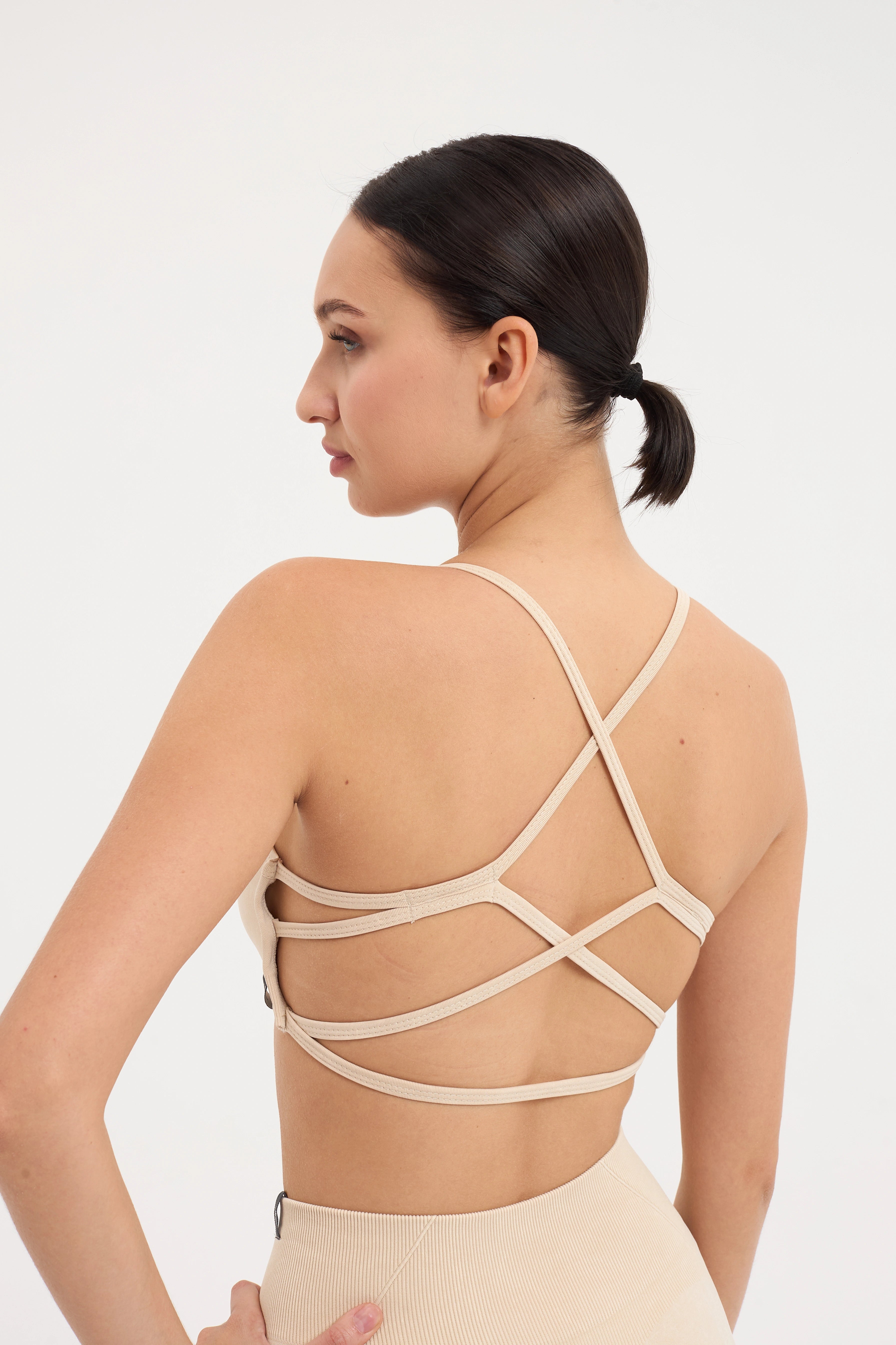 Glowfit Toparlayıcı Seamless Tayt Bej