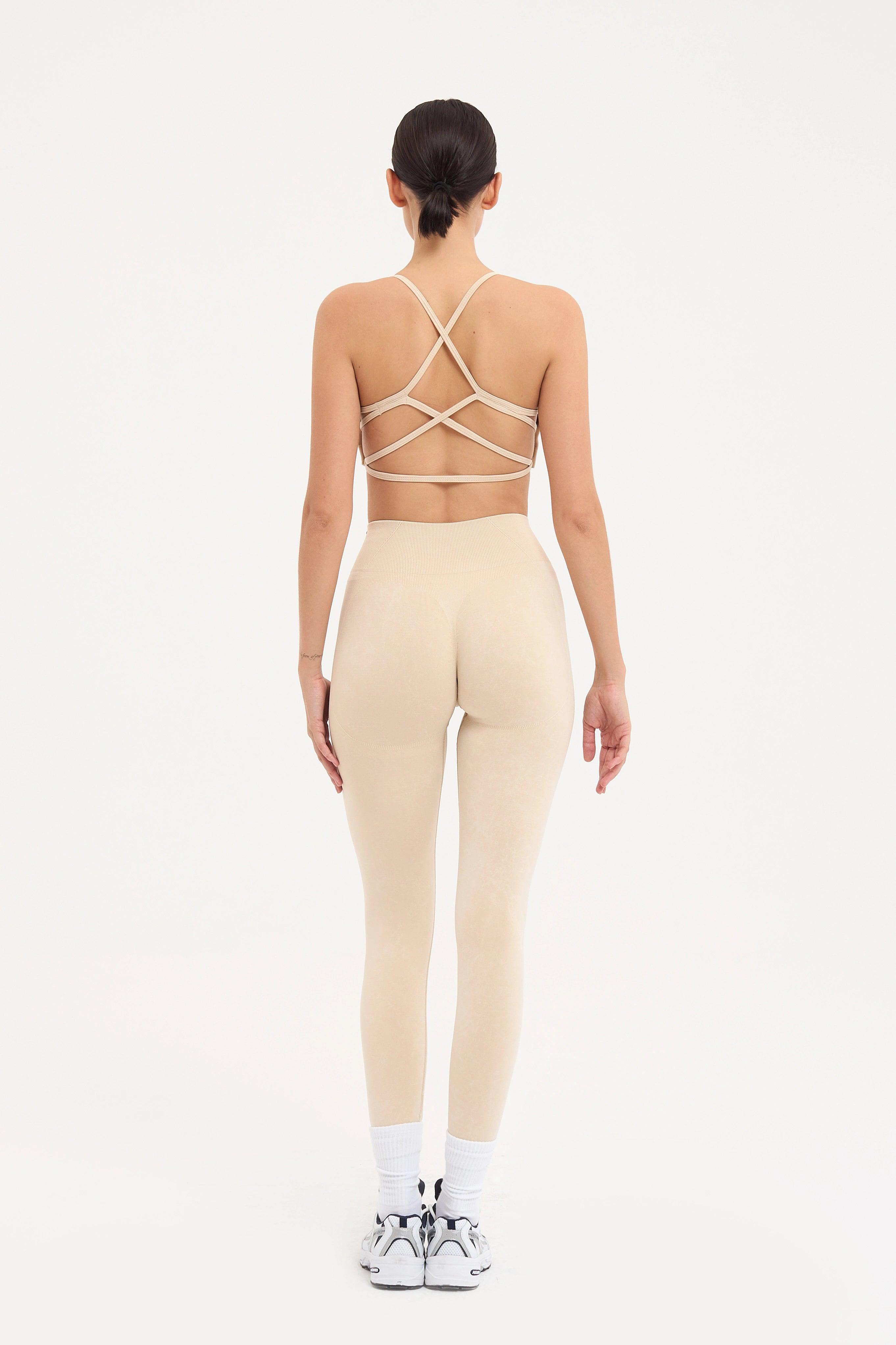 Glowfit Toparlayıcı Seamless Tayt Bej