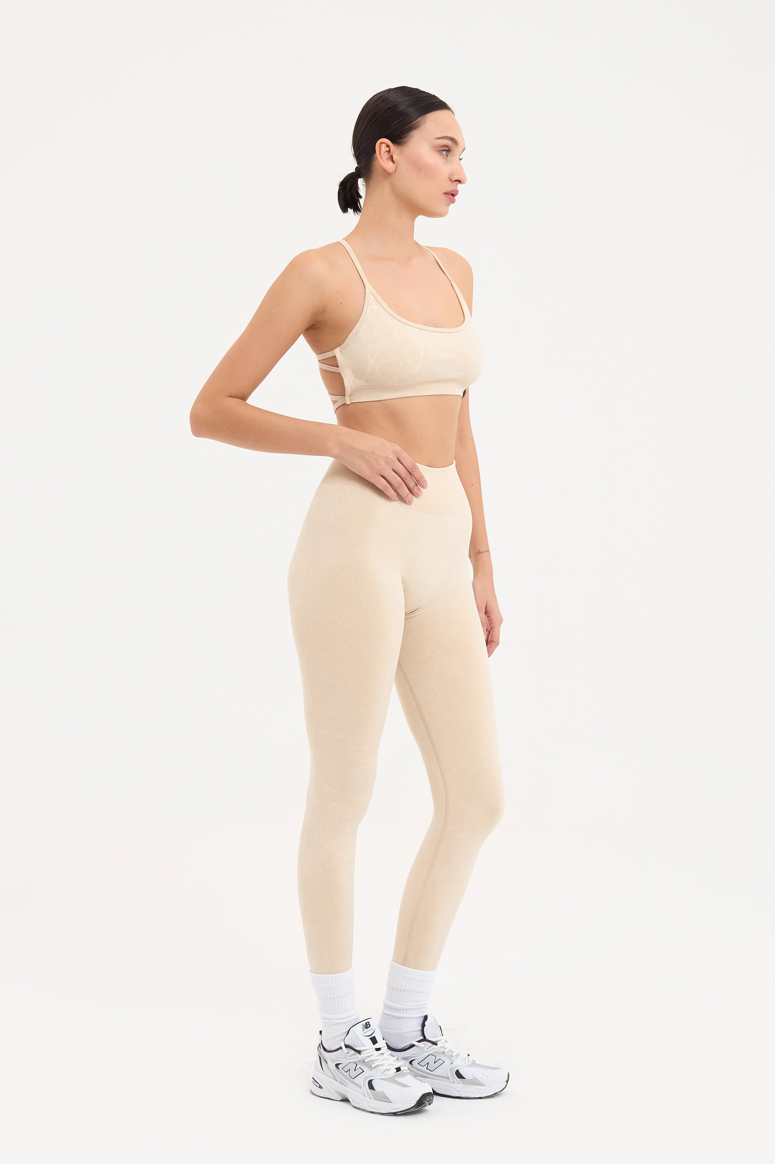 Glowfit Toparlayıcı Seamless Tayt Bej