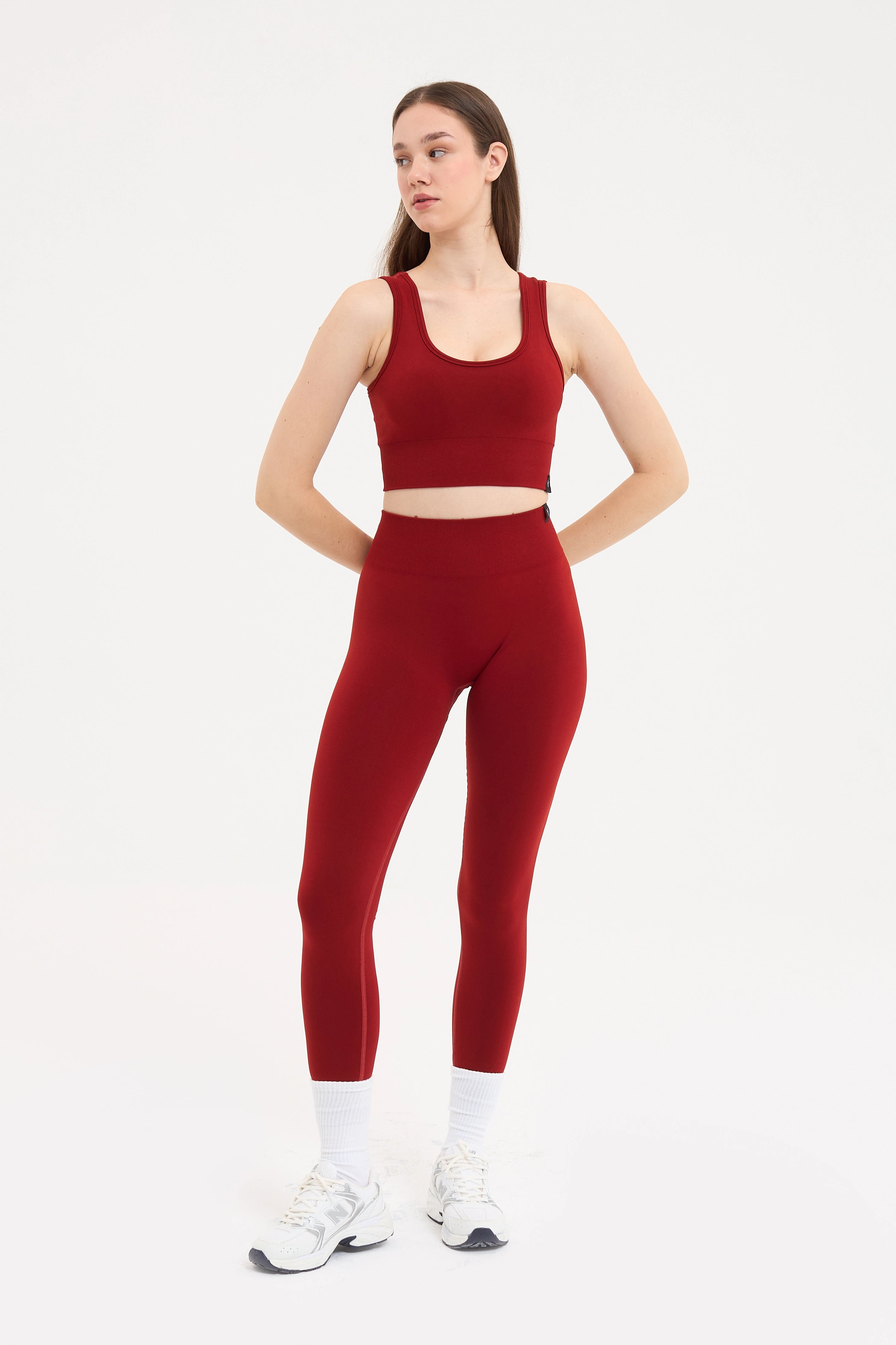 Essential Askılı Crop Top Büstiyer Kiremit