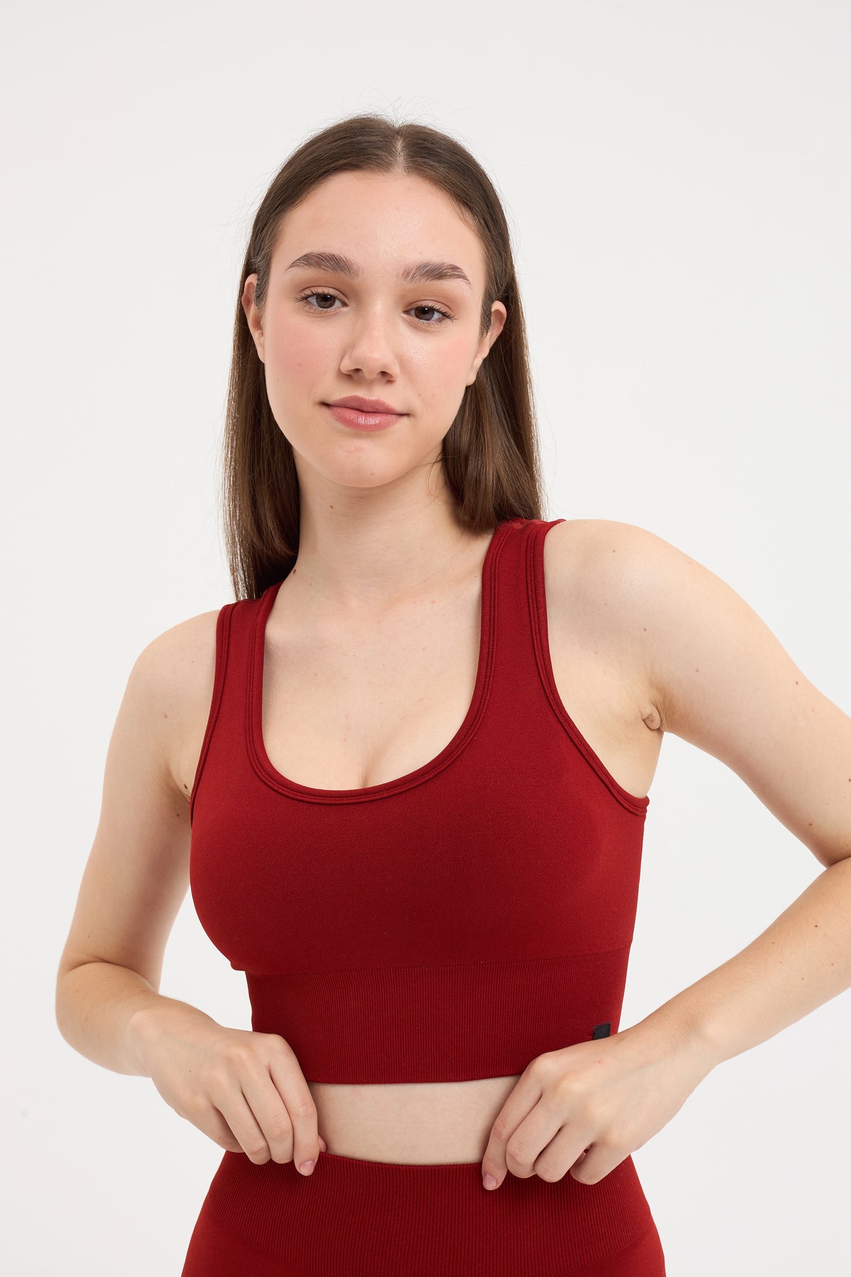Essential Askılı Crop Top Büstiyer Kiremit