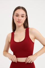 Essential Askılı Crop Top Büstiyer Kiremit