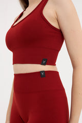 Essential Askılı Crop Top Büstiyer Kiremit