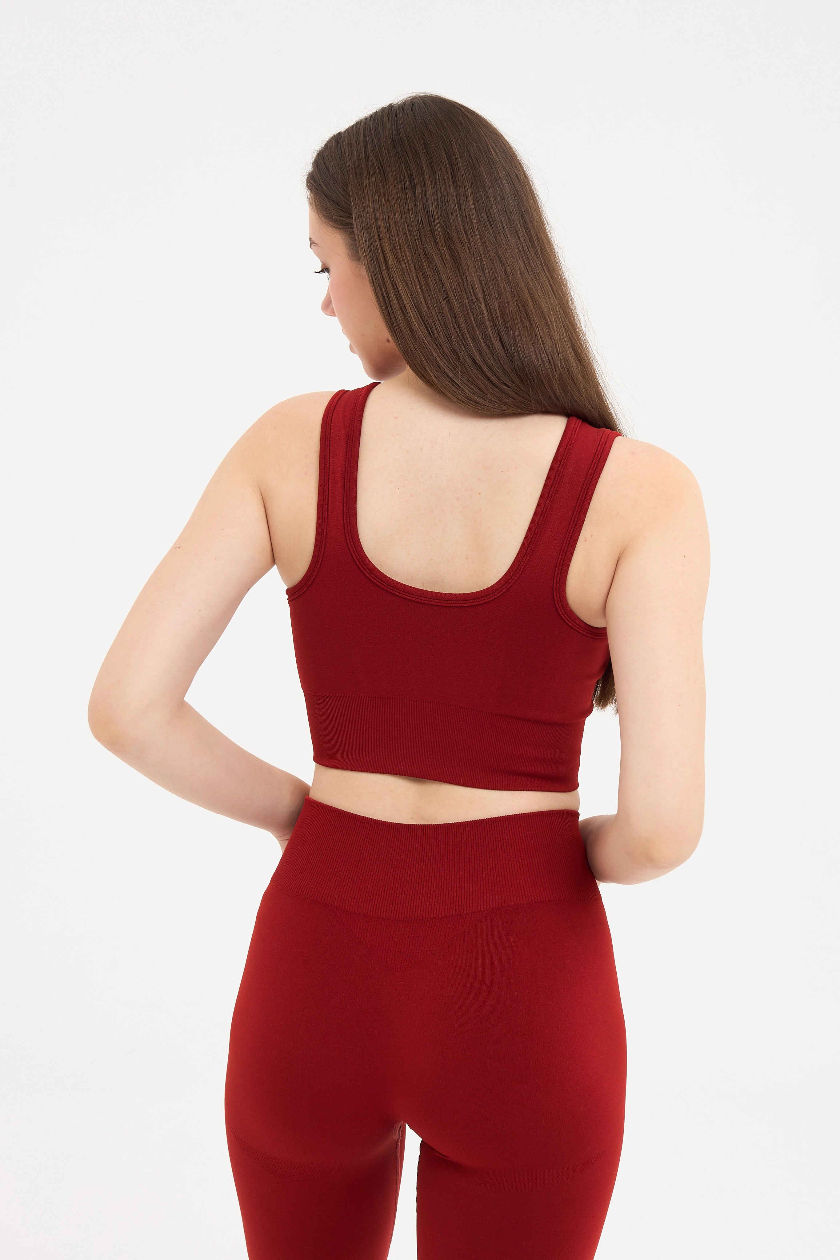 Essential Askılı Crop Top Büstiyer Kiremit