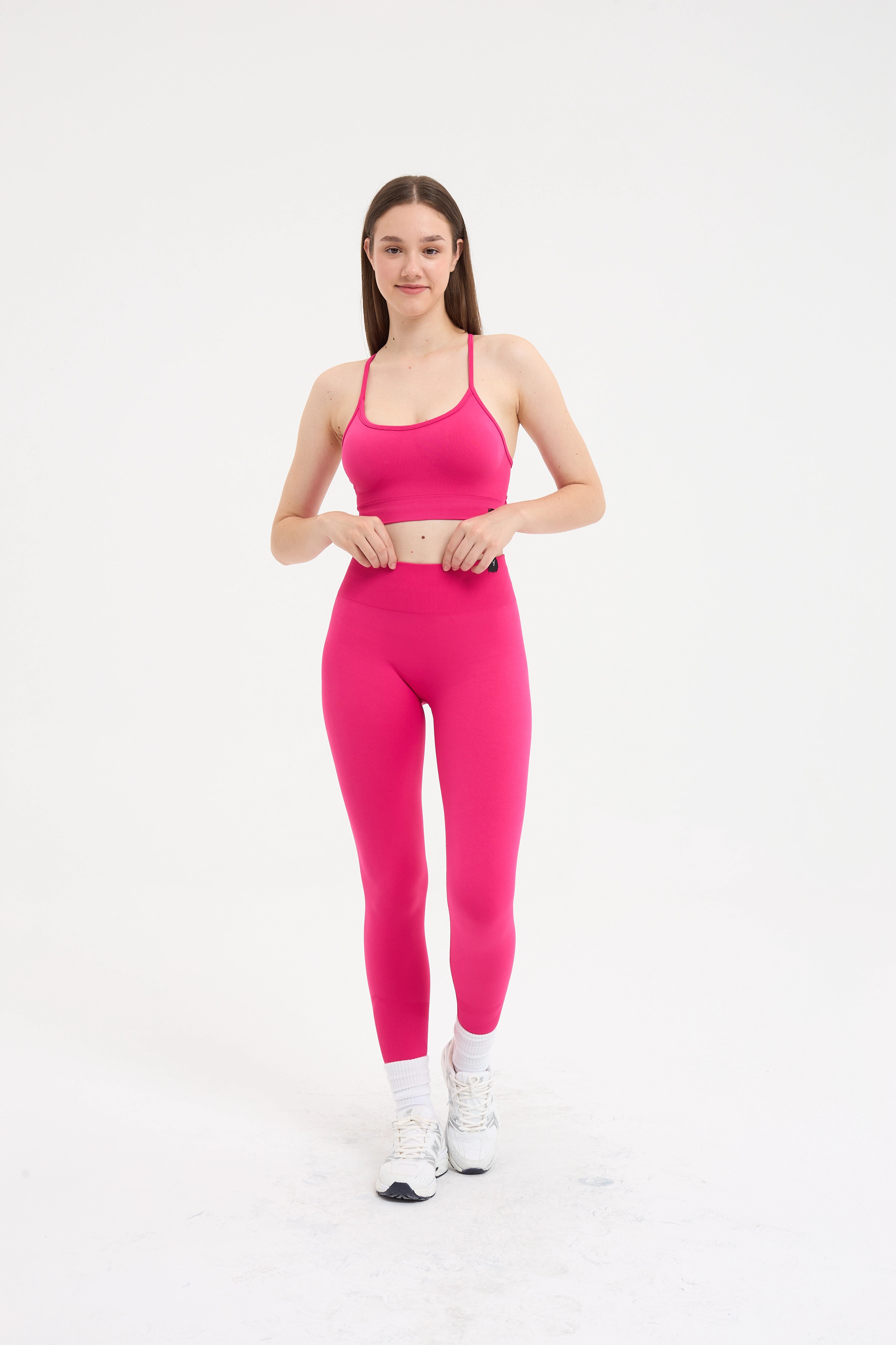 Luma Yüksek Bel, Toparlayıcı Seamless Tayt Pembe