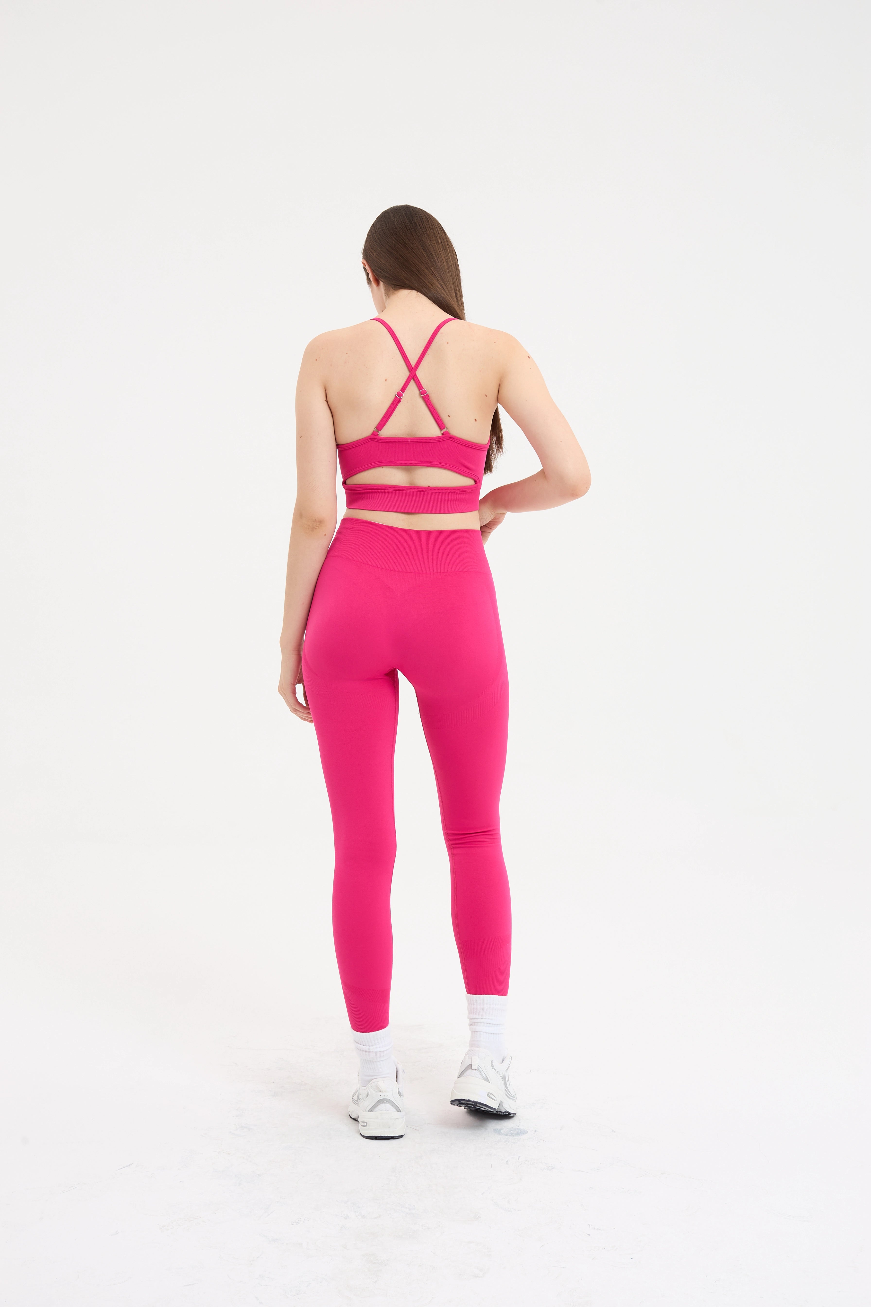 Luma Yüksek Bel, Toparlayıcı Seamless Tayt Pembe