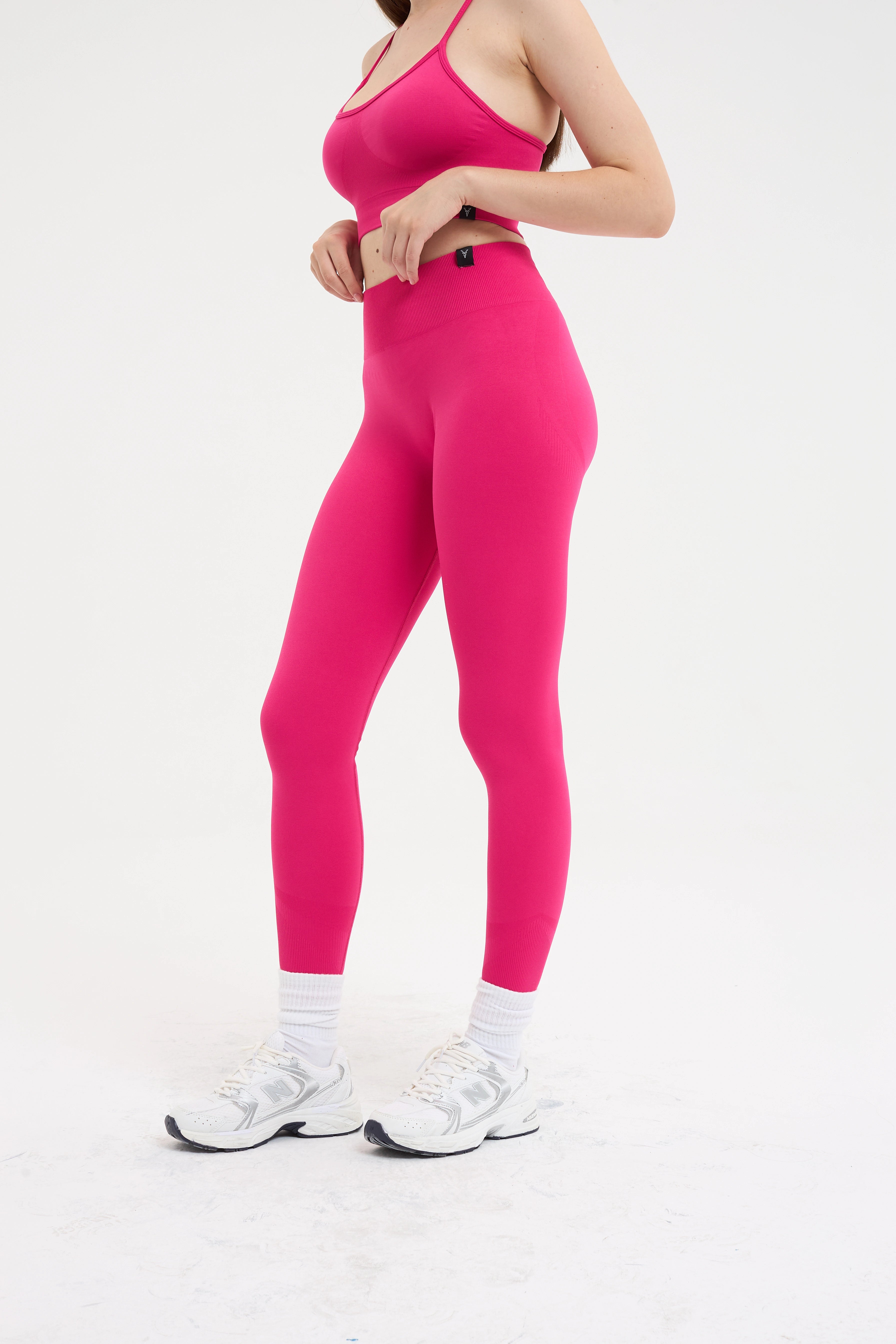 Luma Yüksek Bel, Toparlayıcı Seamless Tayt Pembe